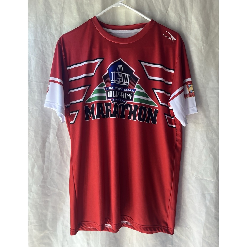 Pro Football Hall of Fame Half‎ Marathon Race Shirt Mens M Canton Ohio Red
